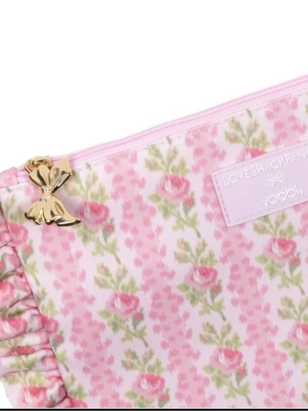 🌸 LoveShackFancy x Target Yoobi Blooming Heirloom Flat Zip Ruffled Pencil Case 🌸